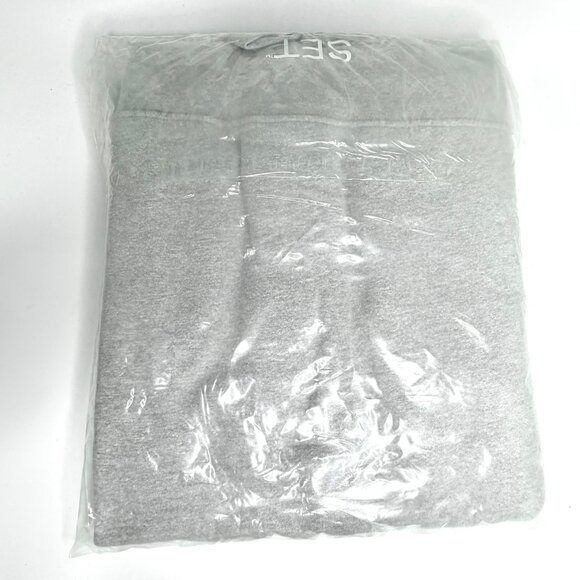 Set Active Staple Quarter Zip Midweight Sweatshirt Mountain Heather Grey NWT New - Picture 7 of 12